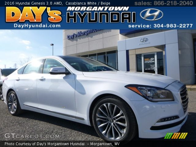 2016 Hyundai Genesis 3.8 AWD in Casablanca White