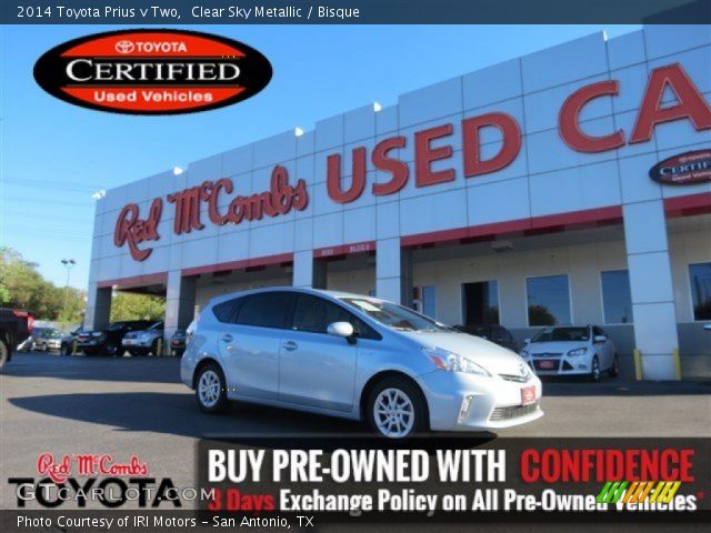2014 Toyota Prius v Two in Clear Sky Metallic