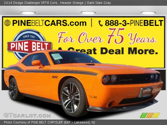 2014 Dodge Challenger SRT8 Core in Header Orange
