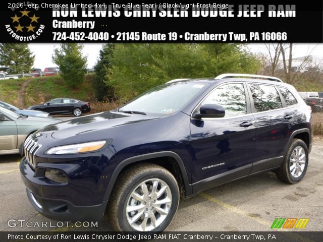 2016 Jeep Cherokee Limited 4x4 in True Blue Pearl