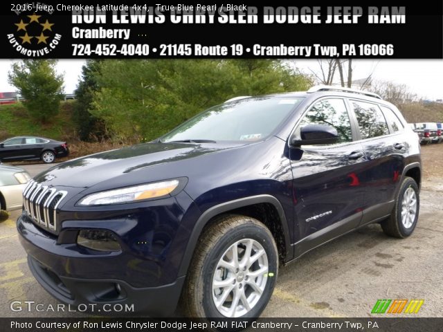 2016 Jeep Cherokee Latitude 4x4 in True Blue Pearl