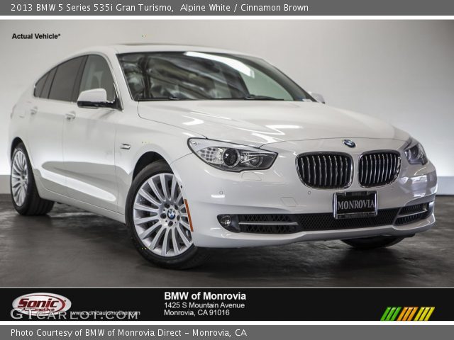2013 BMW 5 Series 535i Gran Turismo in Alpine White