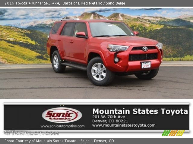 2016 Toyota 4Runner SR5 4x4 in Barcelona Red Metallic