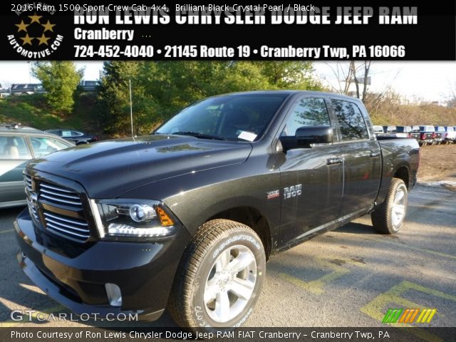 2016 Ram 1500 Sport Crew Cab 4x4 in Brilliant Black Crystal Pearl