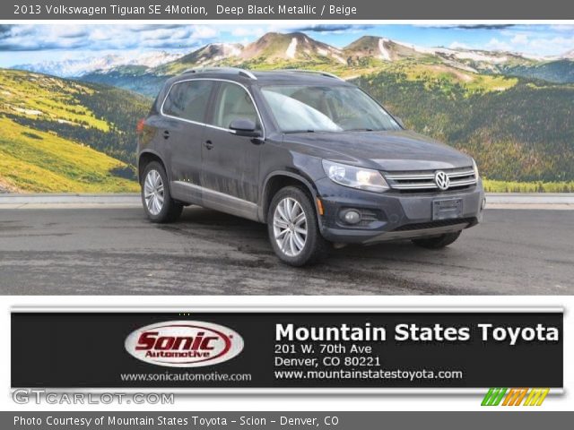 2013 Volkswagen Tiguan SE 4Motion in Deep Black Metallic