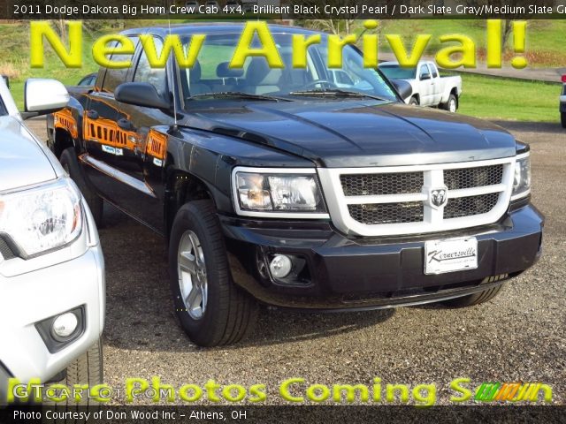 2011 Dodge Dakota Big Horn Crew Cab 4x4 in Brilliant Black Crystal Pearl