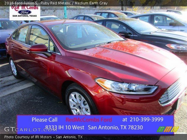 2016 Ford Fusion S in Ruby Red Metallic