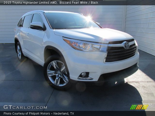 2015 Toyota Highlander Limited AWD in Blizzard Pearl White