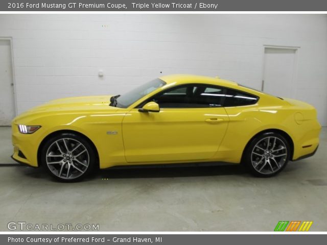 2016 Ford Mustang GT Premium Coupe in Triple Yellow Tricoat