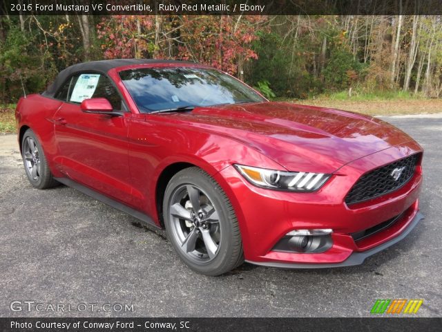 2016 Ford Mustang V6 Convertible in Ruby Red Metallic