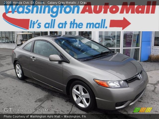 2008 Honda Civic EX Coupe in Galaxy Gray Metallic