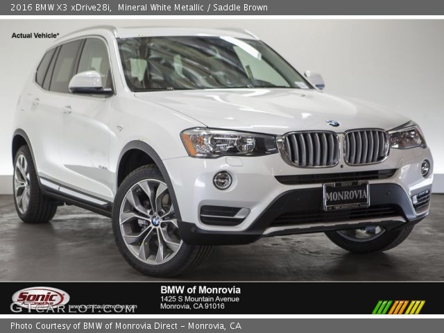 2016 BMW X3 xDrive28i in Mineral White Metallic