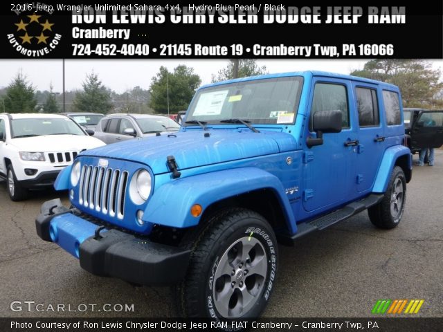 2016 Jeep Wrangler Unlimited Sahara 4x4 in Hydro Blue Pearl