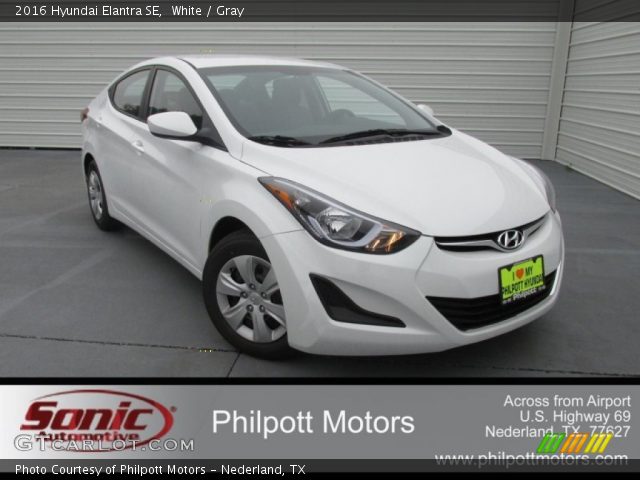 2016 Hyundai Elantra SE in White