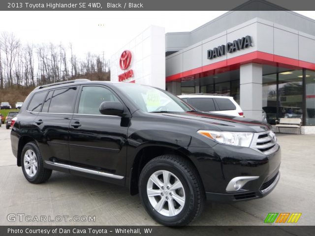 2013 Toyota Highlander SE 4WD in Black