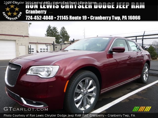 2016 Chrysler 300 Limited AWD in Velvet Red Pearl