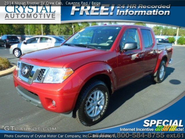 2014 Nissan Frontier SV Crew Cab in Cayenne Red
