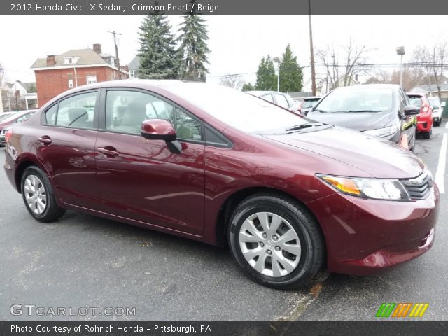 2012 Honda Civic LX Sedan in Crimson Pearl