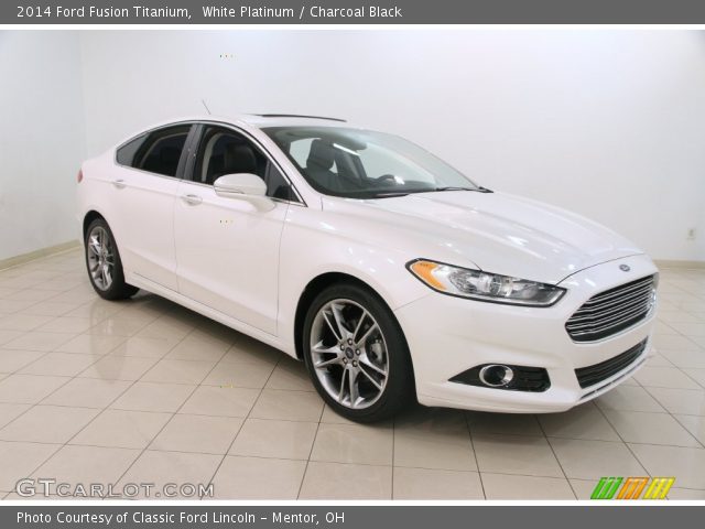 2014 Ford Fusion Titanium in White Platinum