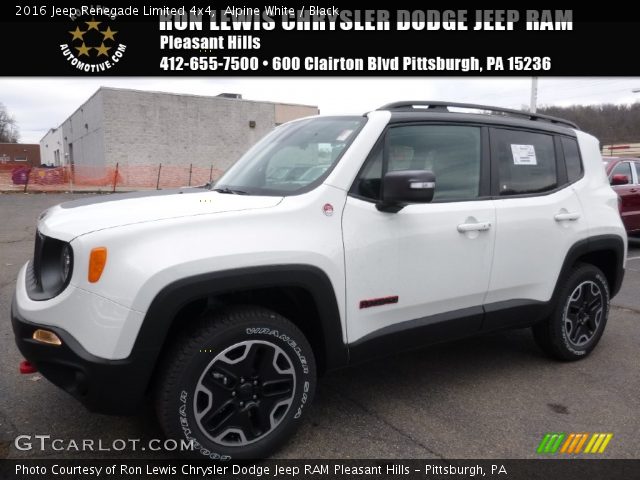 2016 Jeep Renegade Limited 4x4 in Alpine White