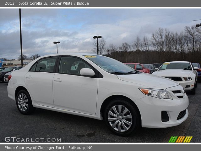 2012 Toyota Corolla LE in Super White