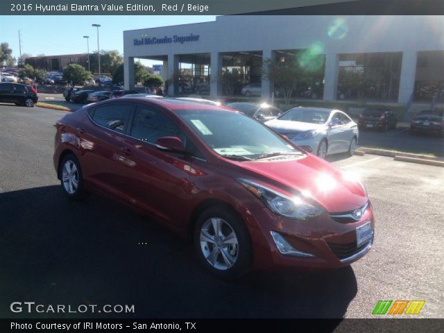 2016 Hyundai Elantra Value Edition in Red