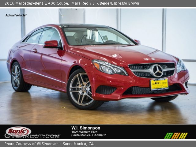 2016 Mercedes-Benz E 400 Coupe in Mars Red