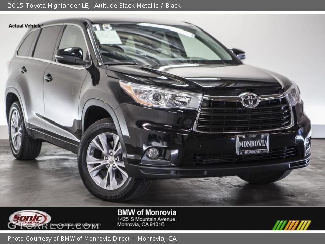2015 Toyota Highlander LE in Attitude Black Metallic