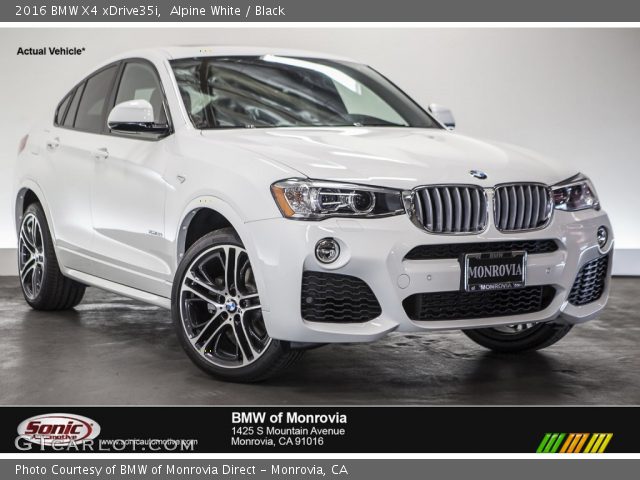2016 BMW X4 xDrive35i in Alpine White