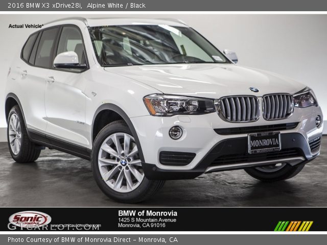 2016 BMW X3 xDrive28i in Alpine White