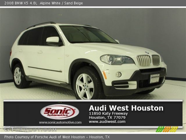 2008 BMW X5 4.8i in Alpine White