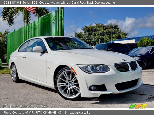 Alpine White 2011 Bmw 3 Series 328i Coupe Coral Red