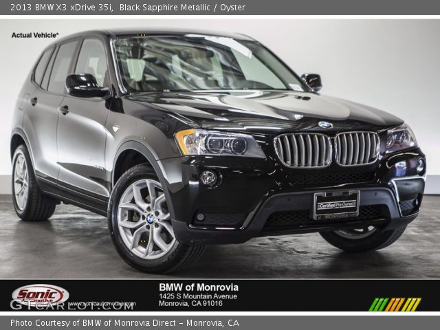 2013 BMW X3 xDrive 35i in Black Sapphire Metallic