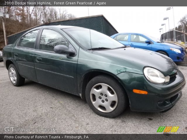 2000 Dodge Neon Highline in Forest Green Pearlcoat