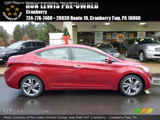 2014 Hyundai Elantra Limited Sedan in Red