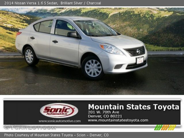 2014 Nissan Versa 1.6 S Sedan in Brilliant Silver