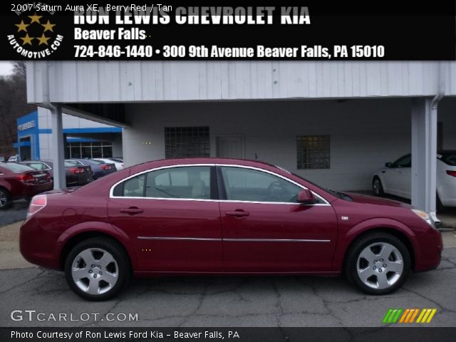 2007 Saturn Aura XE in Berry Red