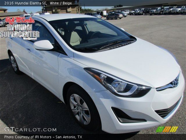2016 Hyundai Elantra SE in White
