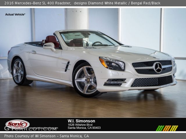 2016 Mercedes-Benz SL 400 Roadster in designo Diamond White Metallic