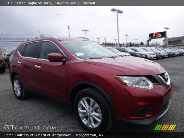 2016 Nissan Rogue SV AWD in Cayenne Red