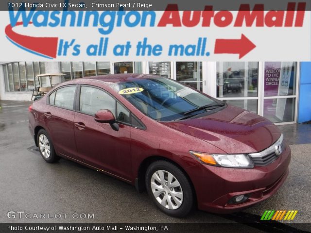 2012 Honda Civic LX Sedan in Crimson Pearl