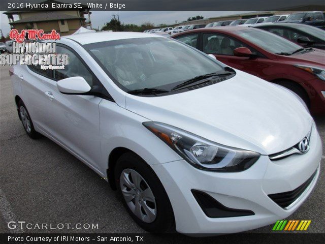 2016 Hyundai Elantra SE in White