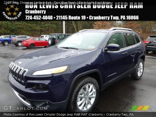 2016 Jeep Cherokee Limited 4x4 in True Blue Pearl