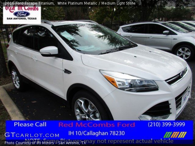 2016 Ford Escape Titanium in White Platinum Metallic