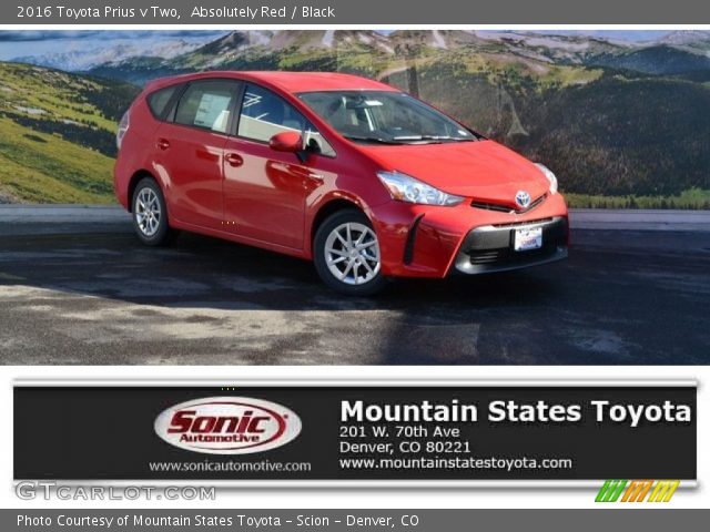 2016 Toyota Prius v Two in Absolutely Red