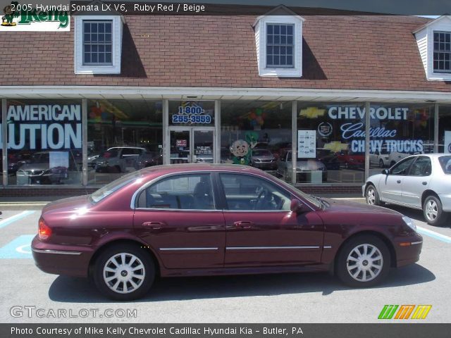 2005 Hyundai Sonata LX V6 in Ruby Red