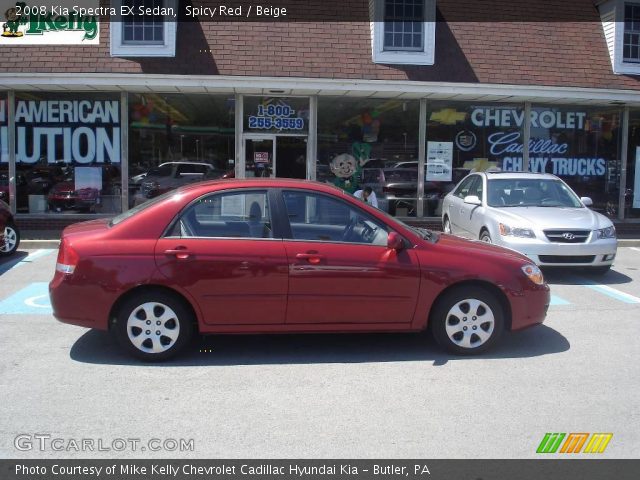 2008 Kia Spectra EX Sedan in Spicy Red