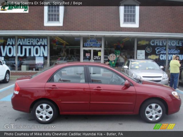 2008 Kia Spectra EX Sedan in Spicy Red