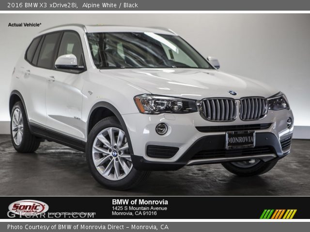 2016 BMW X3 xDrive28i in Alpine White