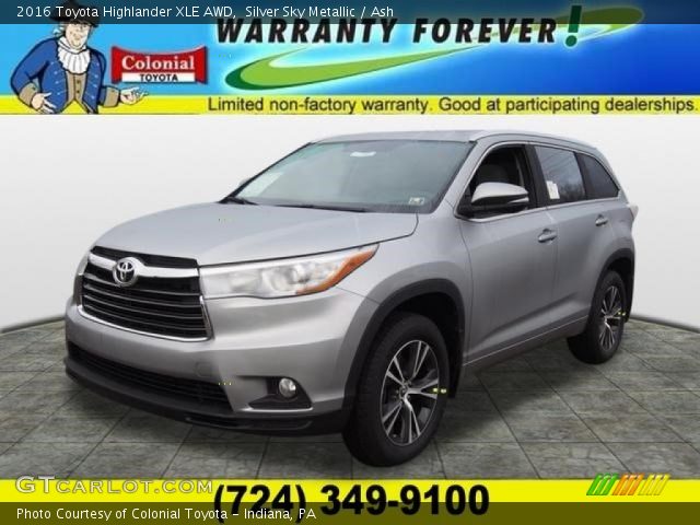 2016 Toyota Highlander XLE AWD in Silver Sky Metallic